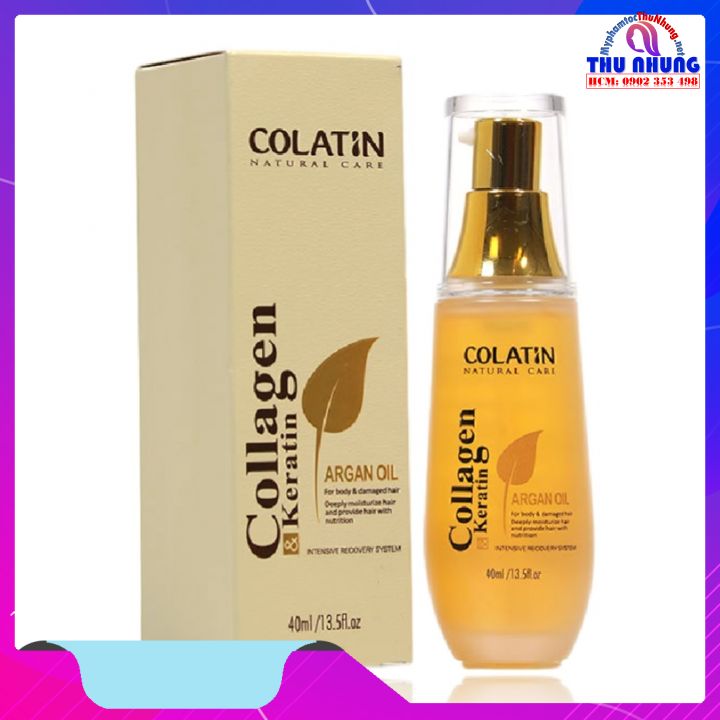 [+Tặng mũ trùm][HCM]Tinh dầu dưỡng tóc COLATIN Argan Oil 40ML