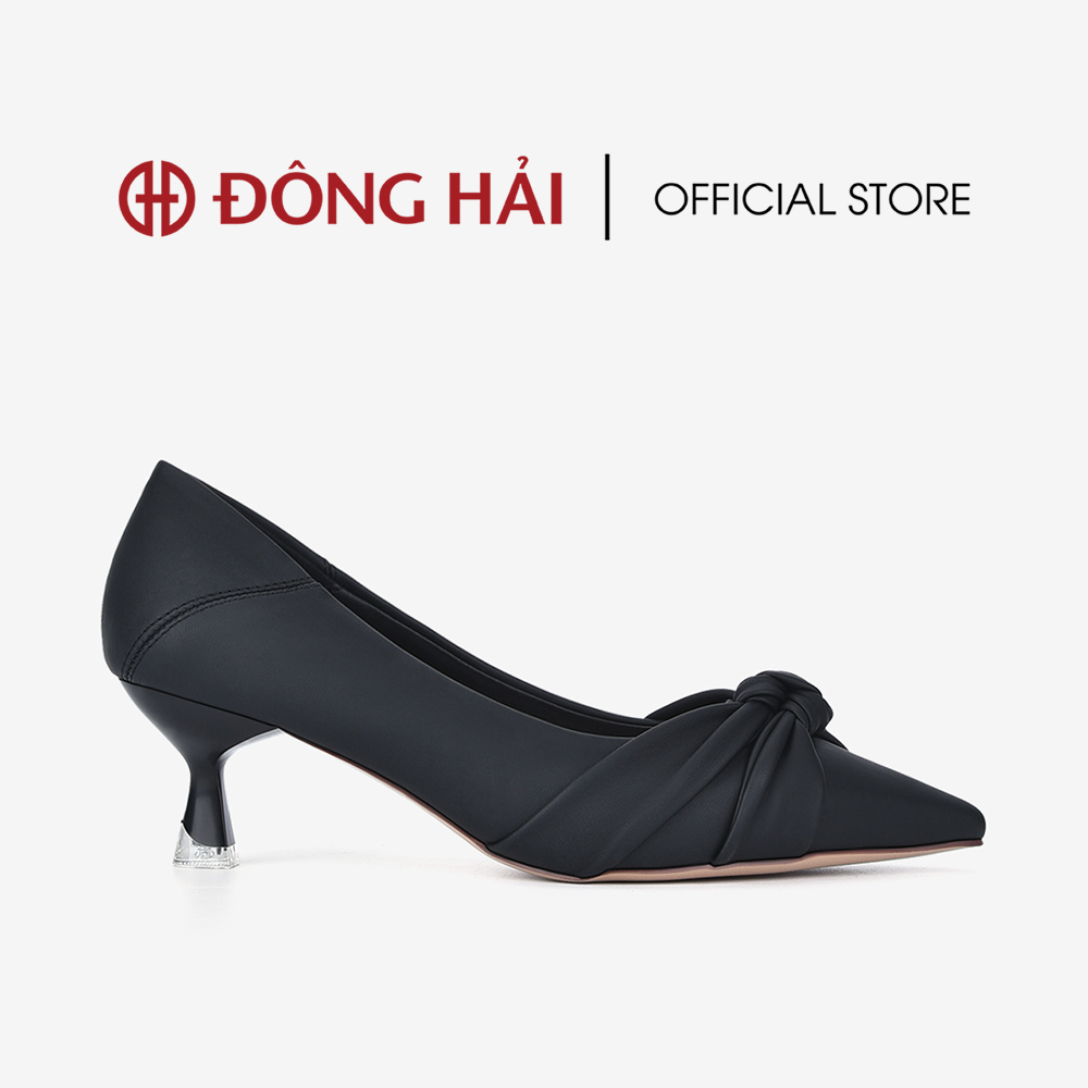 Giày cao gót nữ zucia mũi nhọn gót nhọn thắt nơ 5cm - gth51