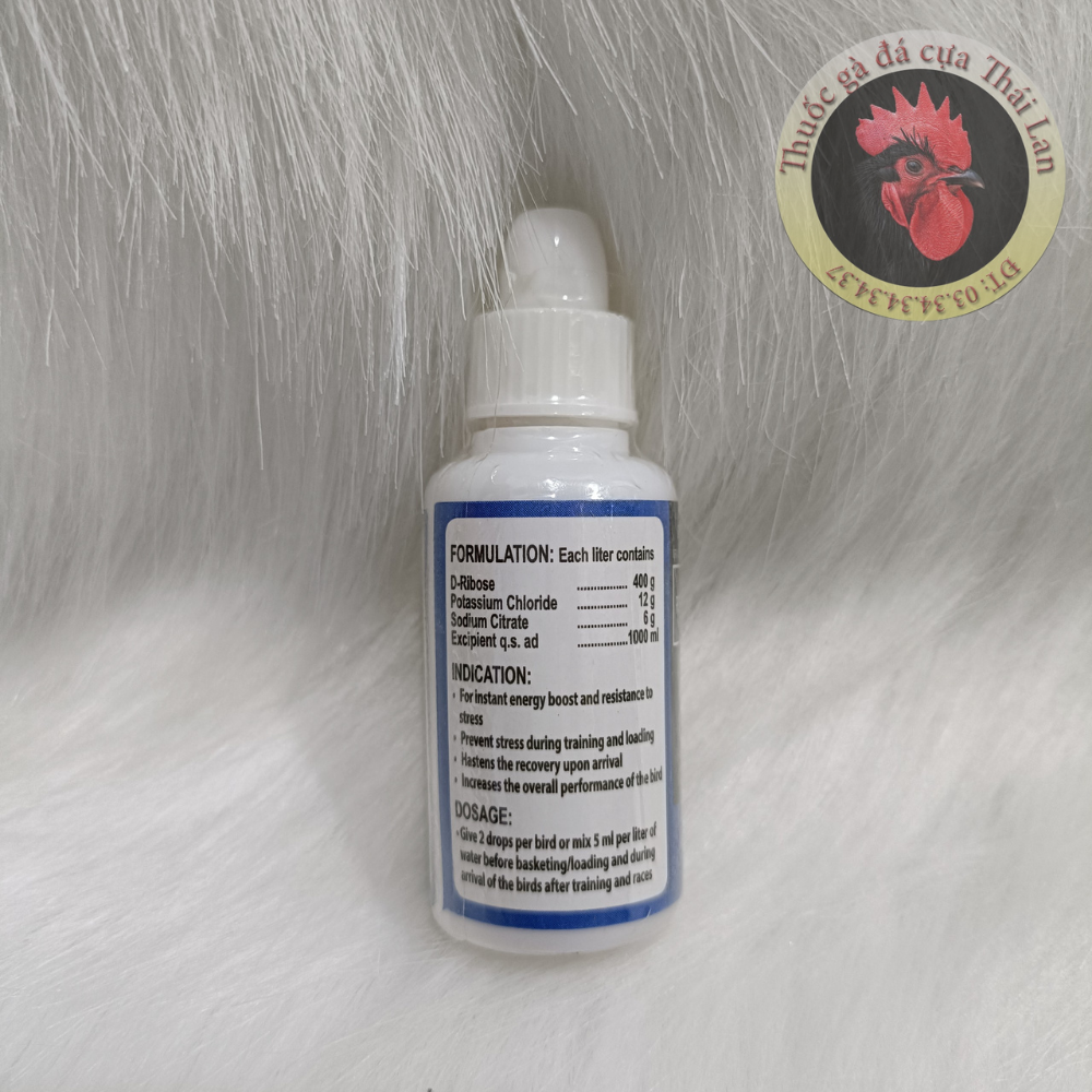 thuốc gà đá - Reload Plus - 1 lọ / 10ml (giúp gà không mệt mỏi khi vận chuyển đi xa) không rớt bo đá