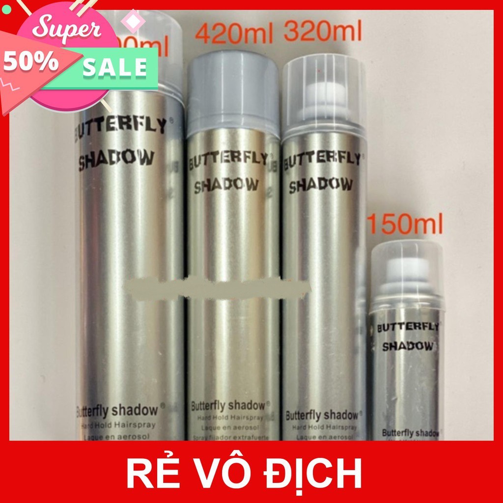 Gôm xịt tạo kiểu tóc Butterfly Shadow đủ size