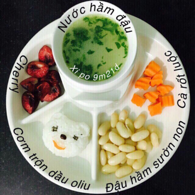 Khay Ăn Dặm Kiểu Nhật Chia Ngăn Cho Bé