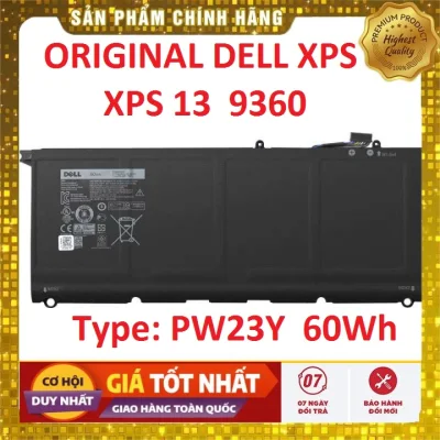 Pin(battery)Original Dell XPS 13 9360 PW23Y 60Wh - PIN ZIN BẢO HÀNH 6 THÁNG LỖI ĐỔI MỚI **CÓ VIDEO THỰC TẾ**