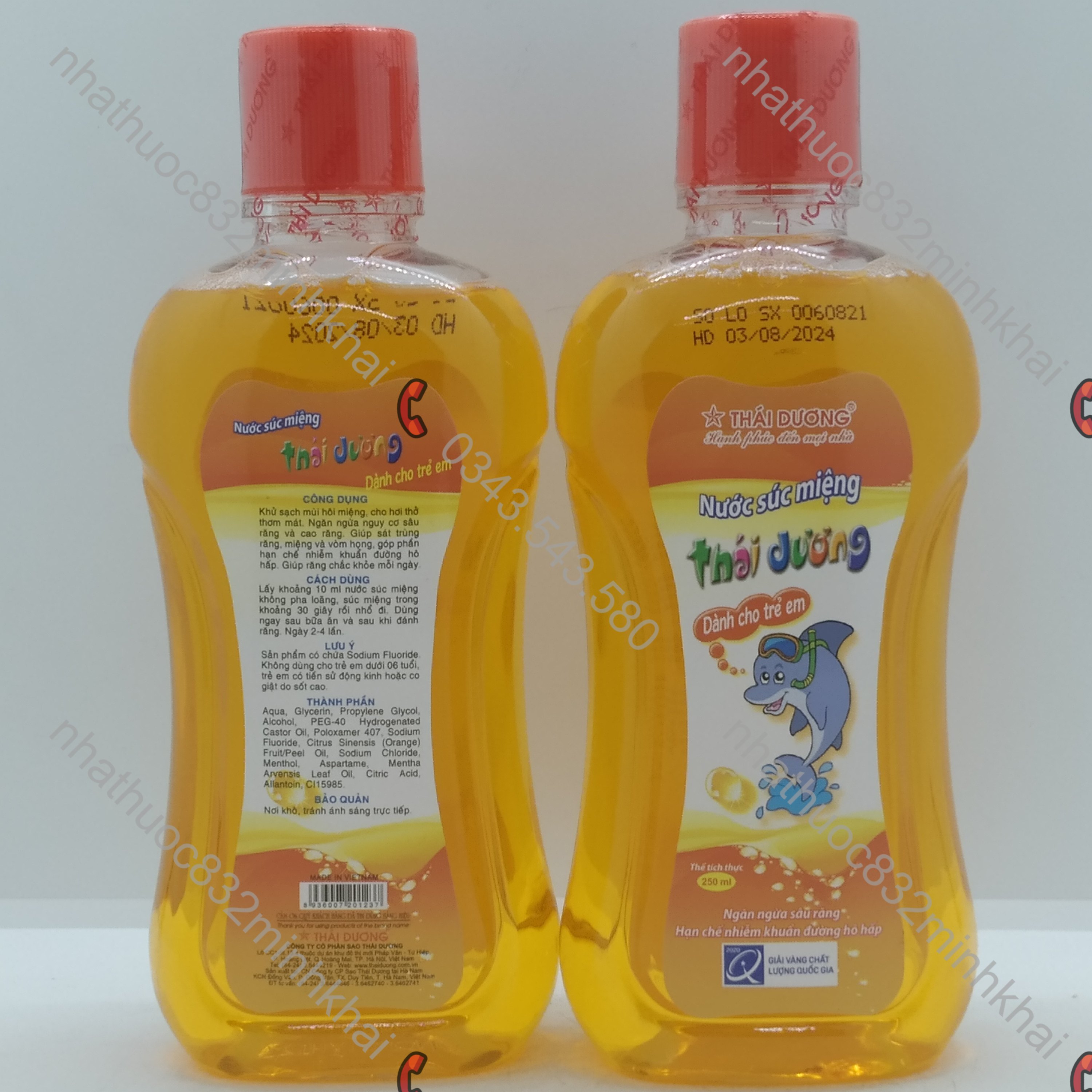 Nước súc miệng Thái Dương dành cho trẻ em 250ml