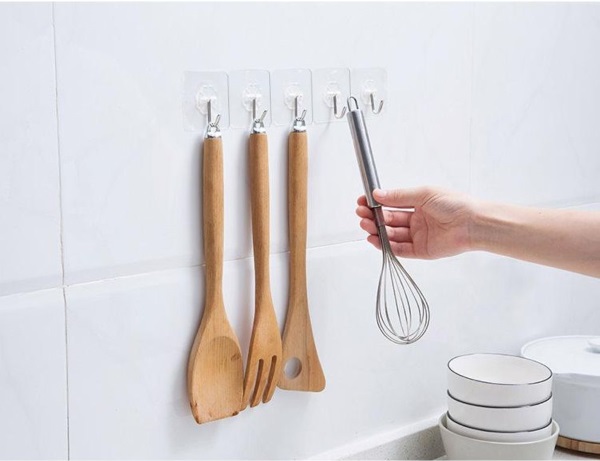 Móc Dán Tường Trong Suốt Siêu Chắc Siêu Dính
