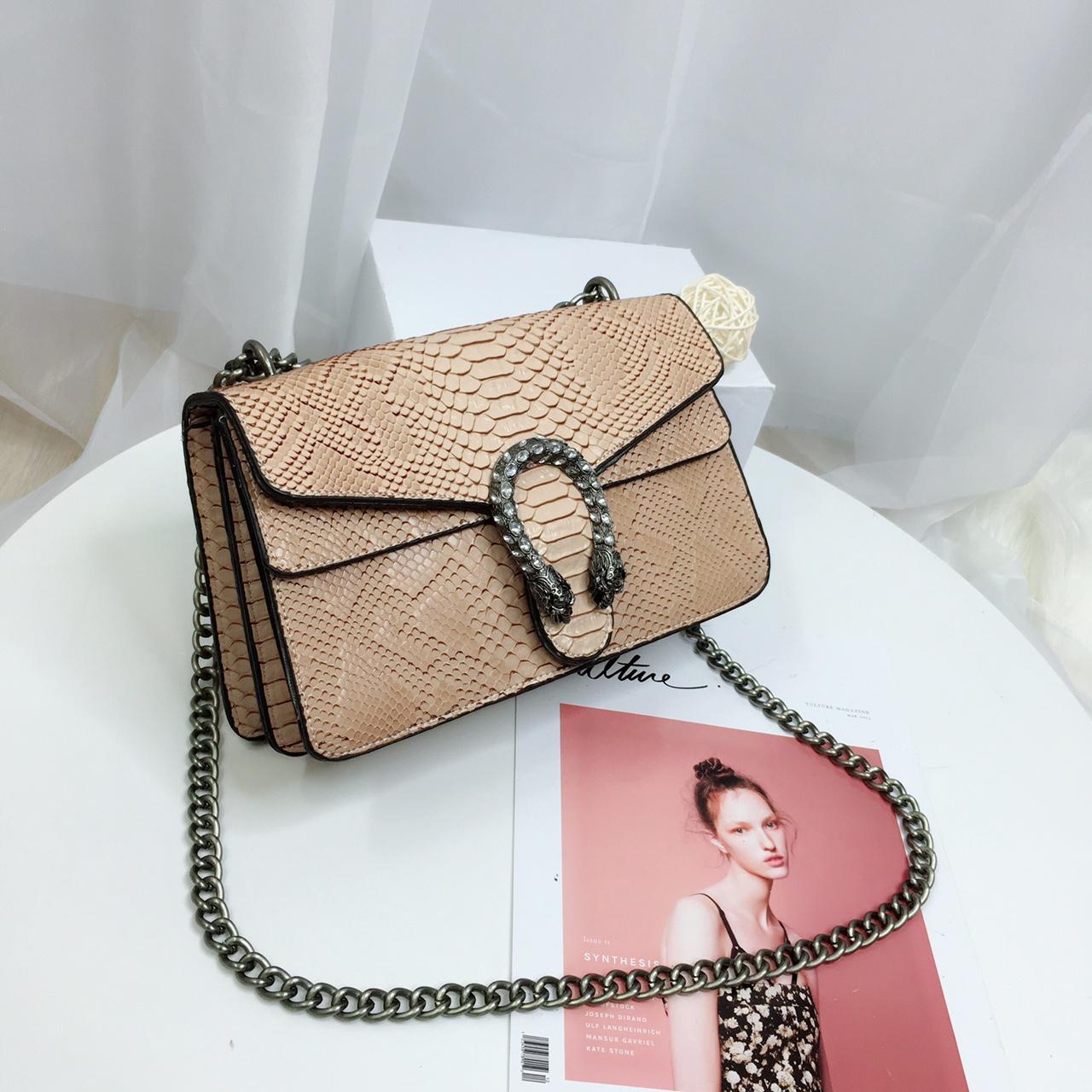 [ Bo Hanna] TÚI ĐEO CHÉO ĐẦU RỒNG DA RẮN