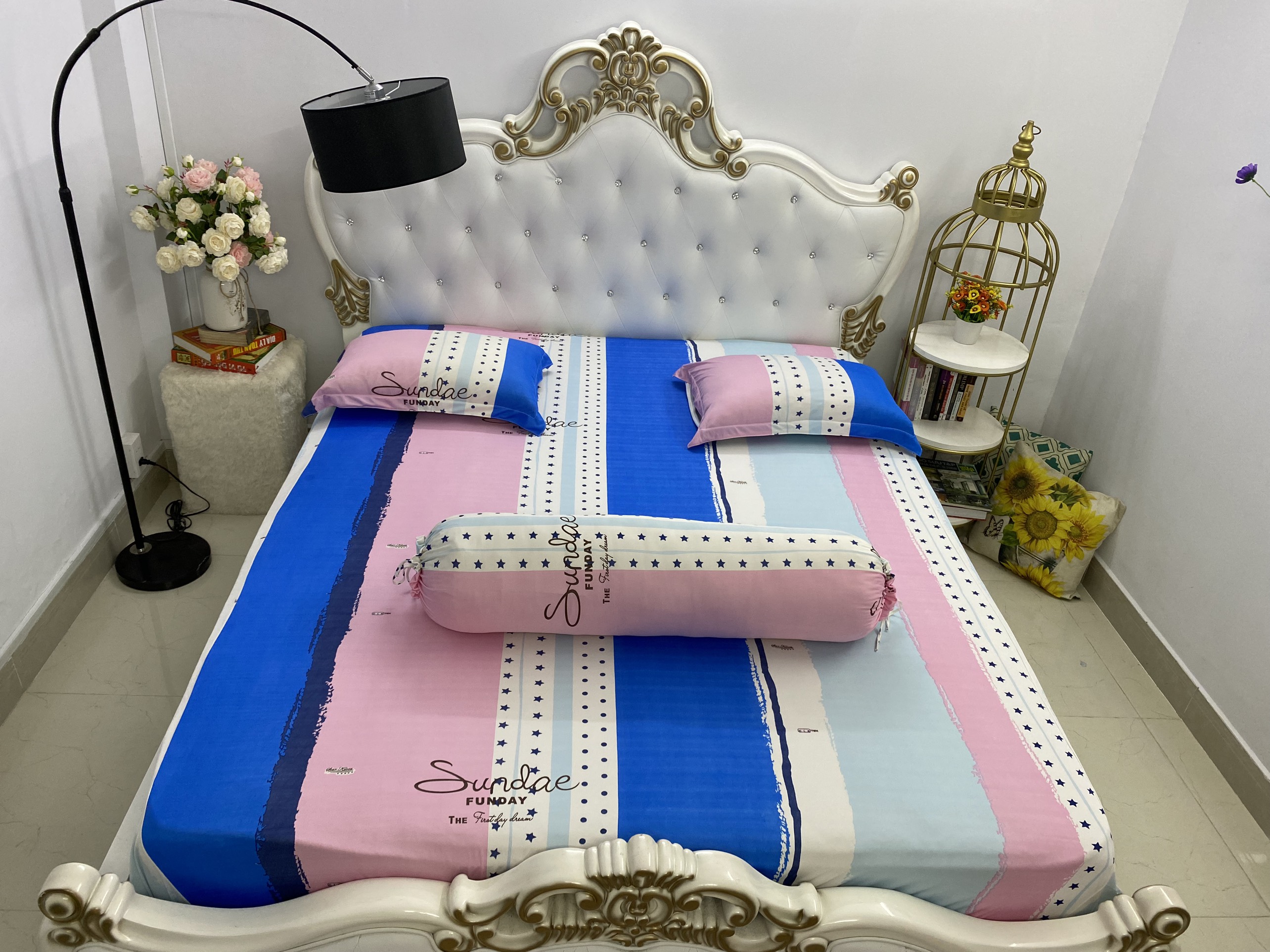 [HCM]Bộ Drap Thun Hàn Quốc mát lạnh { 4 món } BST hè thu