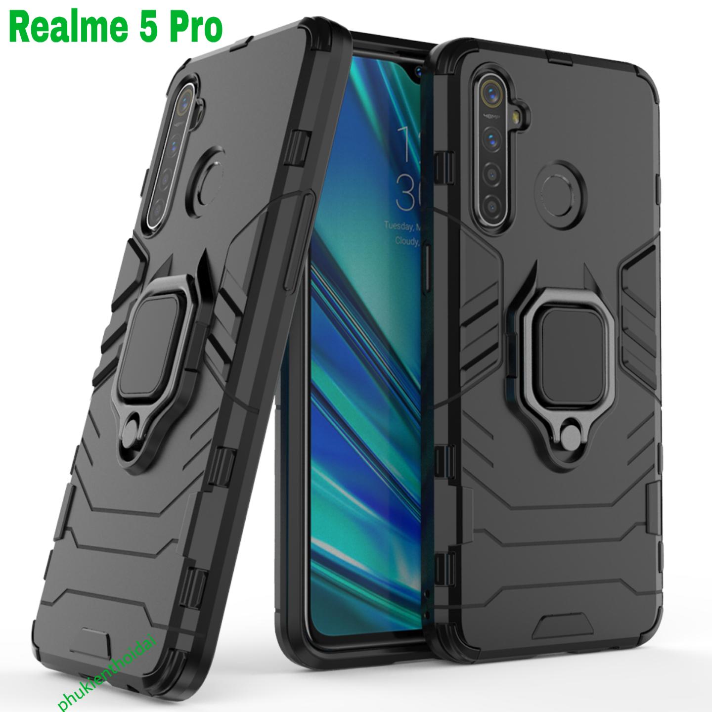Ốp lưng Oppo Realme 5 Pro / Realme Q dùng chung chống sốc Iron Man Iring cao cấp siêu bền