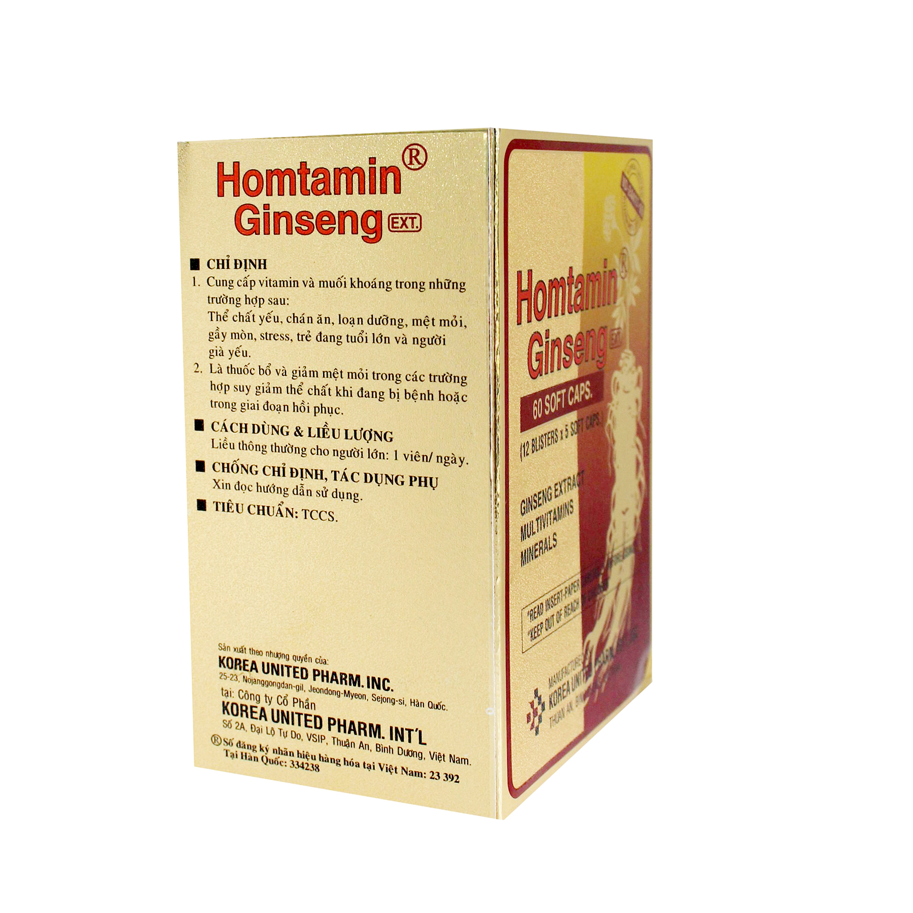 Homtamin Ginseng hộp 60 viên