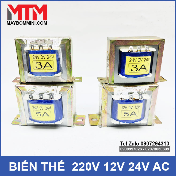 Biến thế 220V ra 24V AC 3A – kép