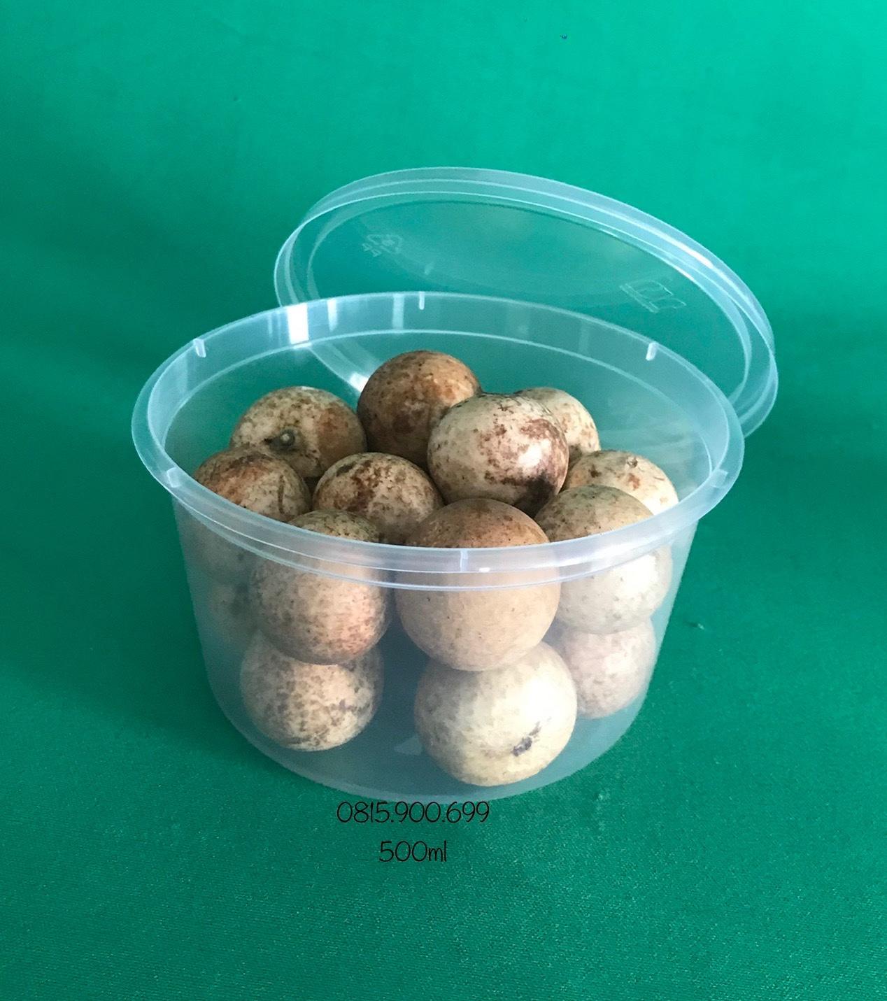 100 BỘ HỘP TRÒN PP CÓ NẮP 500ML