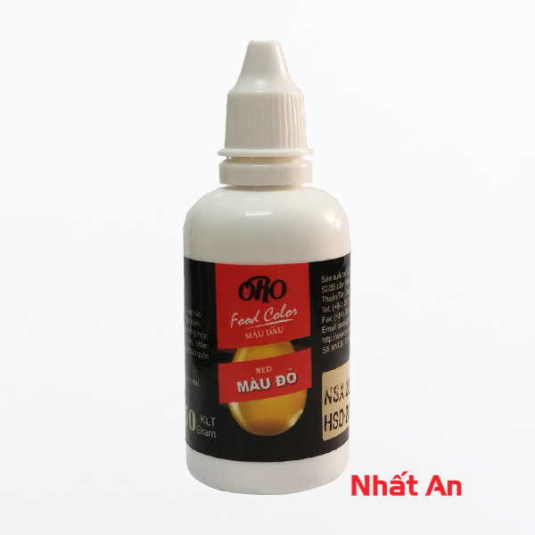 Màu dầu thực phẩm đỏ oro 50gr