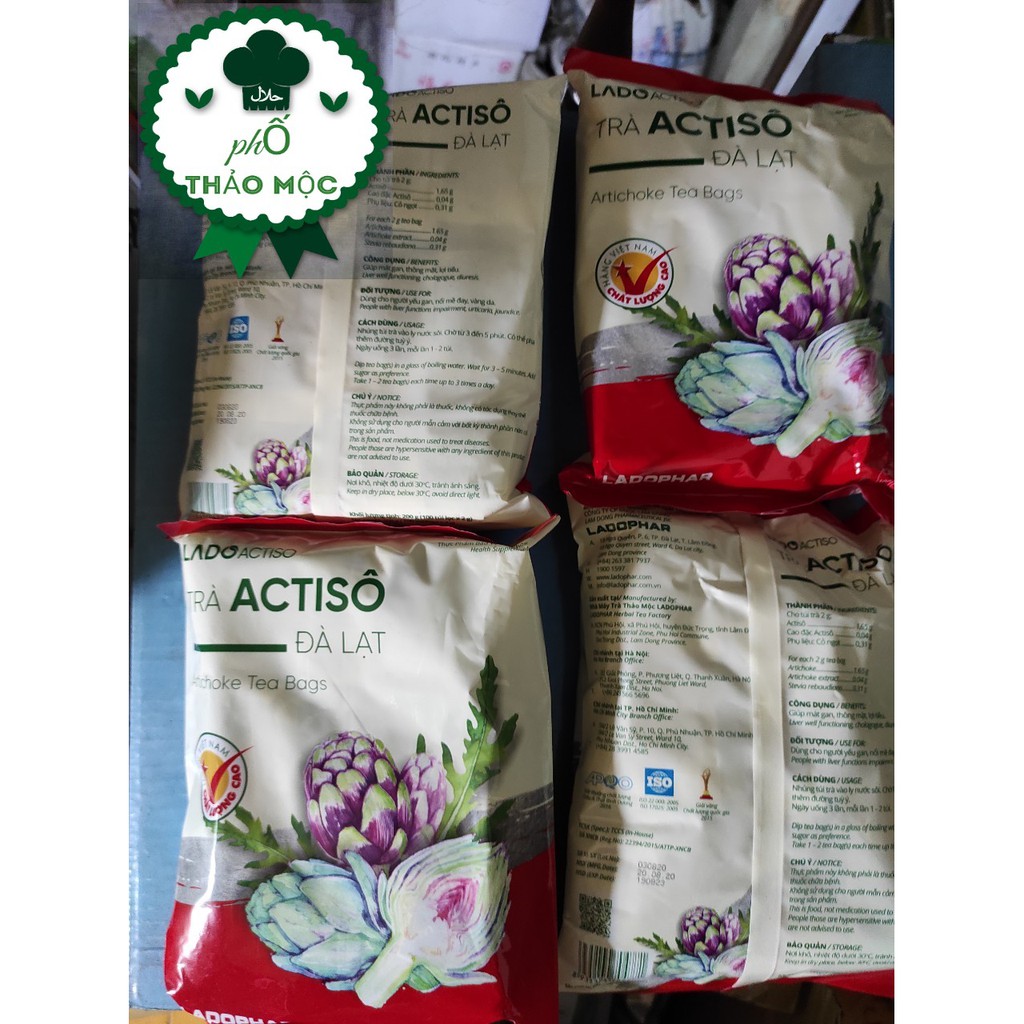 Trà Atiso túi lọc Ladophar 100 gói