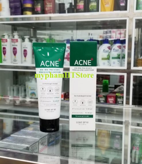Sữa Rửa Mặt Some By Mi AHA.BHA.PHA 30 Days Miracle ACNE Clear Foam 100ml