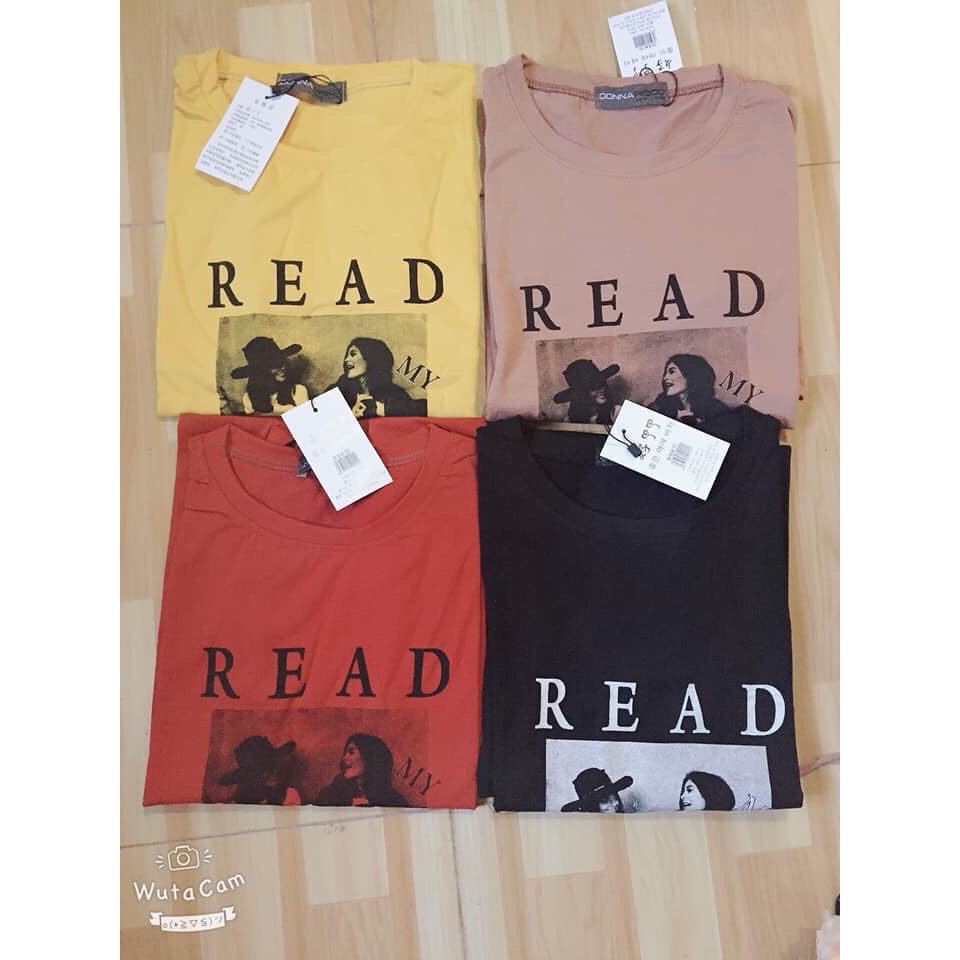 [YenTran] Đầm Suông Read in Hình Cô Gái Full Màu
