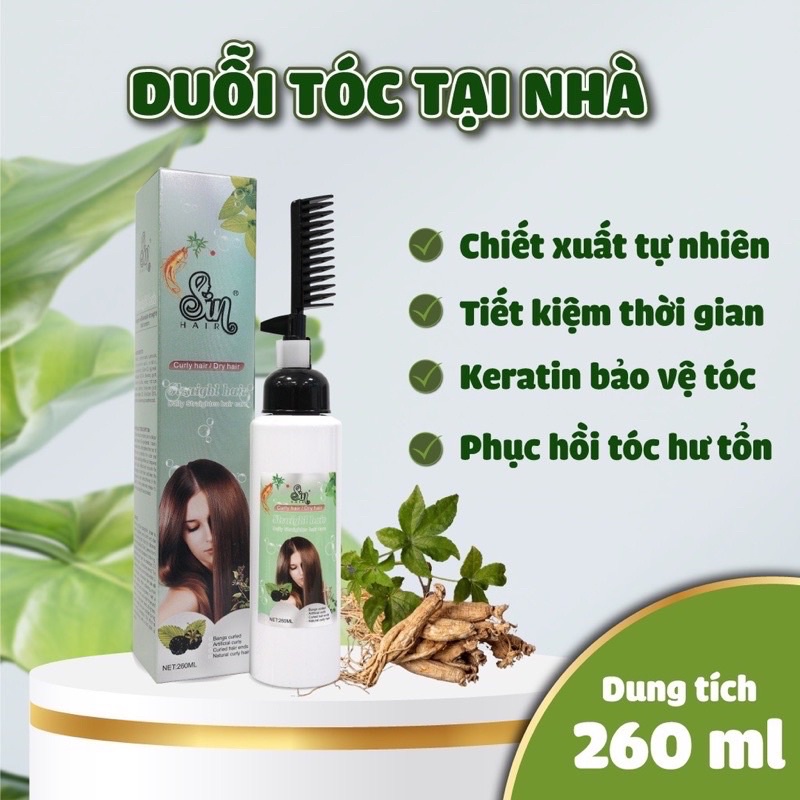 Dầu gội duỗi tóc sin hair duỗi tóc tại nhà siêu bóng thơm mềm mượt chỉ cần 15phut