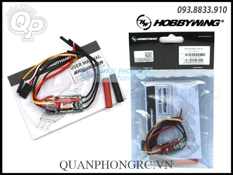 Bộ Điều Tốc Hobbywing SkyWalker 15A V2 UBEC Brushless ESC (2-3S)