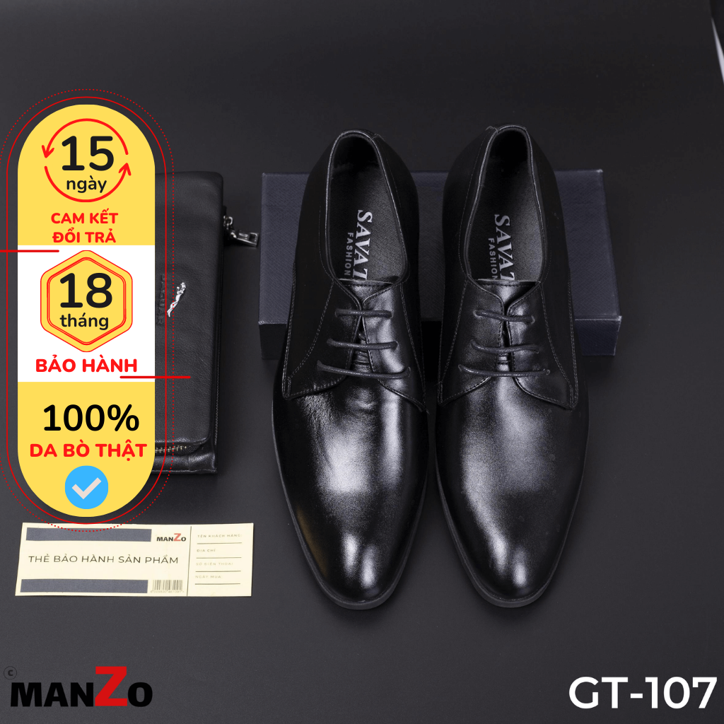 BÁO GIÁ GIÀY NAM CAO CẤP CÔNG SỞ | Shopee Lazada Sendo Tiki mới nhất 4 Giày Nam Cao Cấp Công Sở MANZO - Giày Tây Dây Buộc Nam Bảo Hành 12 Tháng – GT 107
