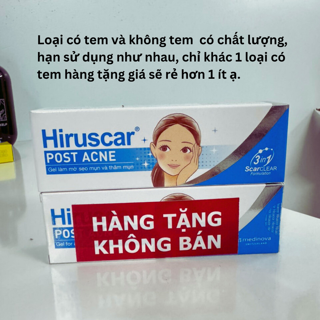 Gel chăm sóc sẹo mụn và mụn thâm Hiruscar Post Acne