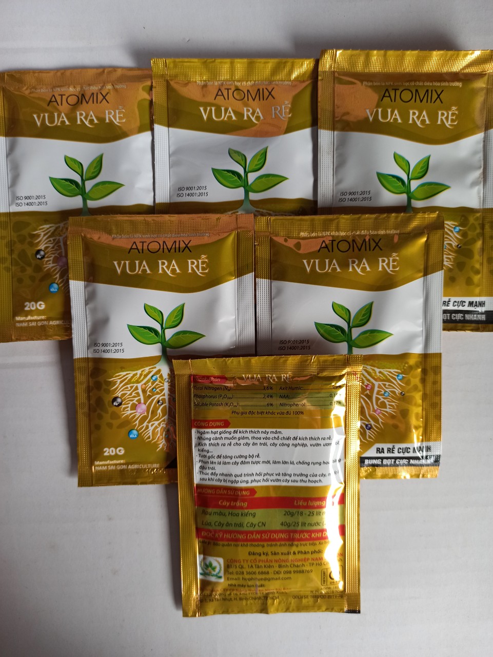 Phân bón NPK sinh học VUA RA RỄ ATOMIX - Gói 20g