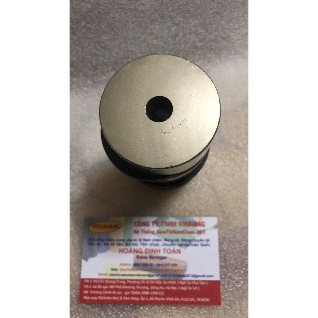 nam châm mạnh D50 * 10 lỗ 10MM neodymium