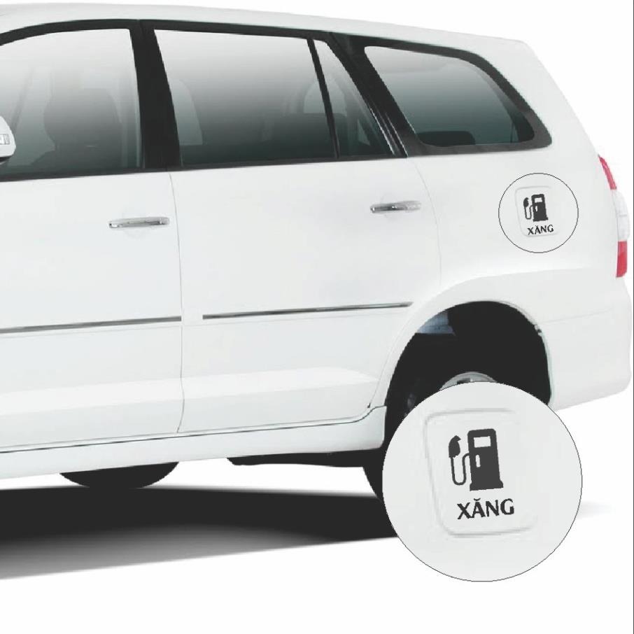 Miếng dán nắp bình xăng, dầu, trang trí xe ô tô