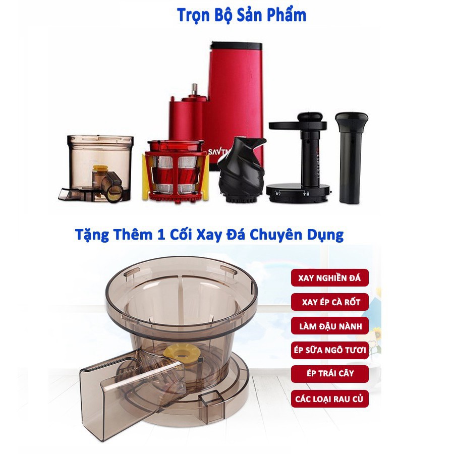 Máy ép trái cây tốc độ chậm SAVTM (Bảo hành 6 tháng động cơ)