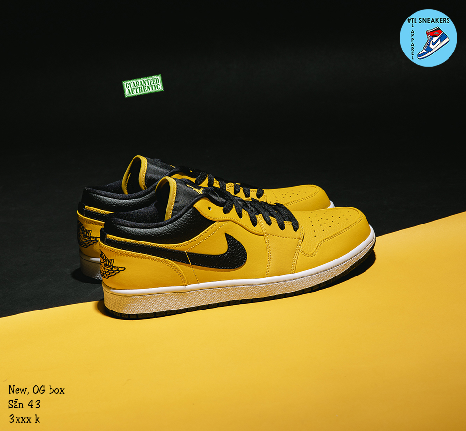 Giày Nike Air Jordan 1 Low University Gold Black (chính hãng)