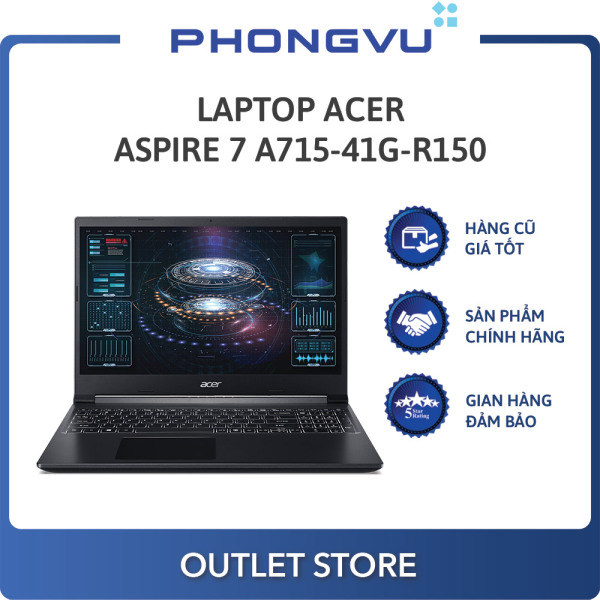 Laptop Acer Aspire 7 A715-41G-R150 (NH.Q8SSV.004) (AMD Ryzen 7 3750H) (Đen) - Laptop cũ