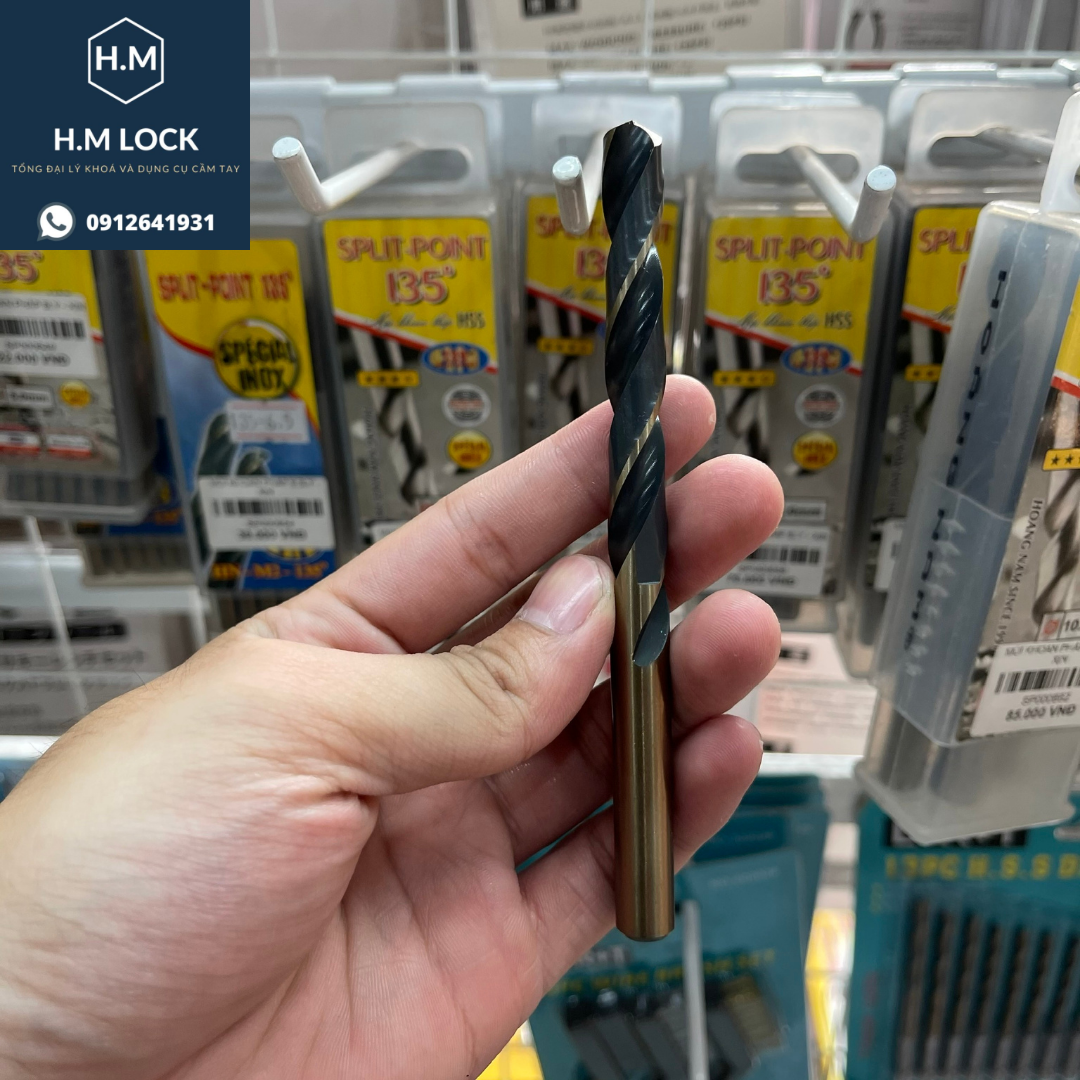 Mũi khoan sắt hss pháp cao cấp - tuỳ chọn size - hàng cao cấp - hm lock