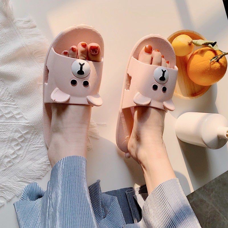 [HCM]Dép hình con gấu Đế Dẻo