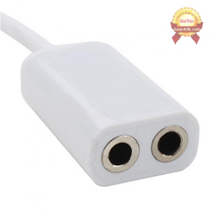 Cáp jack 3.5mm chia tai nghe và micro 1 ra 2