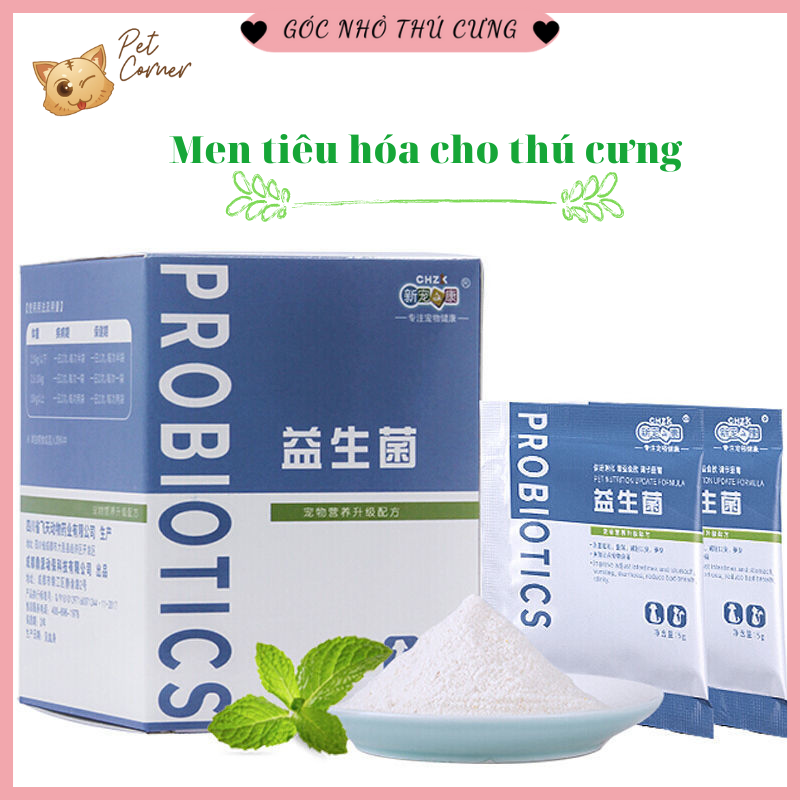 Men tiêu hóa Probiotics cho thú cưng 5g (Men vi sinh chống tiêu chảy cho chó mèo)
