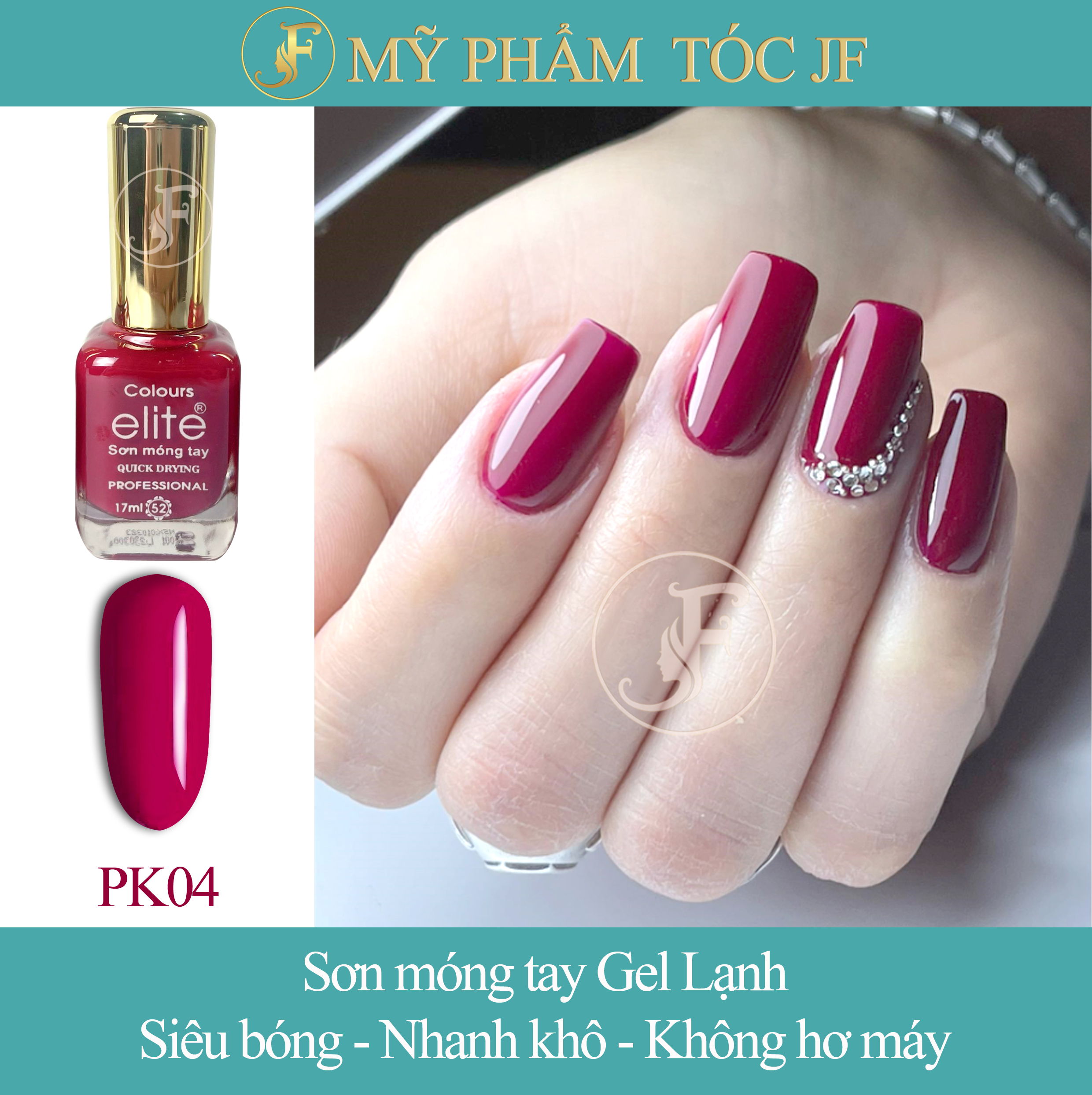 Sơn móng tay gel lạnh cao cấp 16ml tone đỏ - hồng (không cần hơ máy)