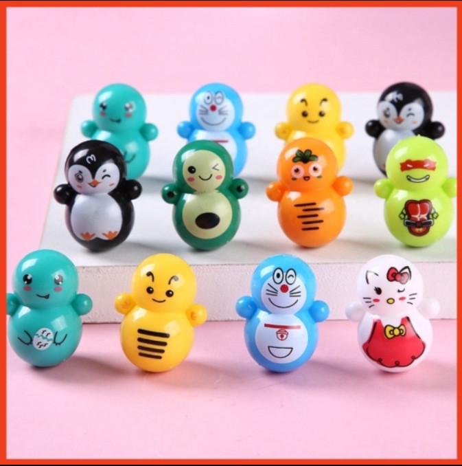 Lật Đật Squid Game Mini, Đồ Chơi Lật Đật Mini Doraemon Cho Bé Cute Dễ Thương Giá Rẻ
