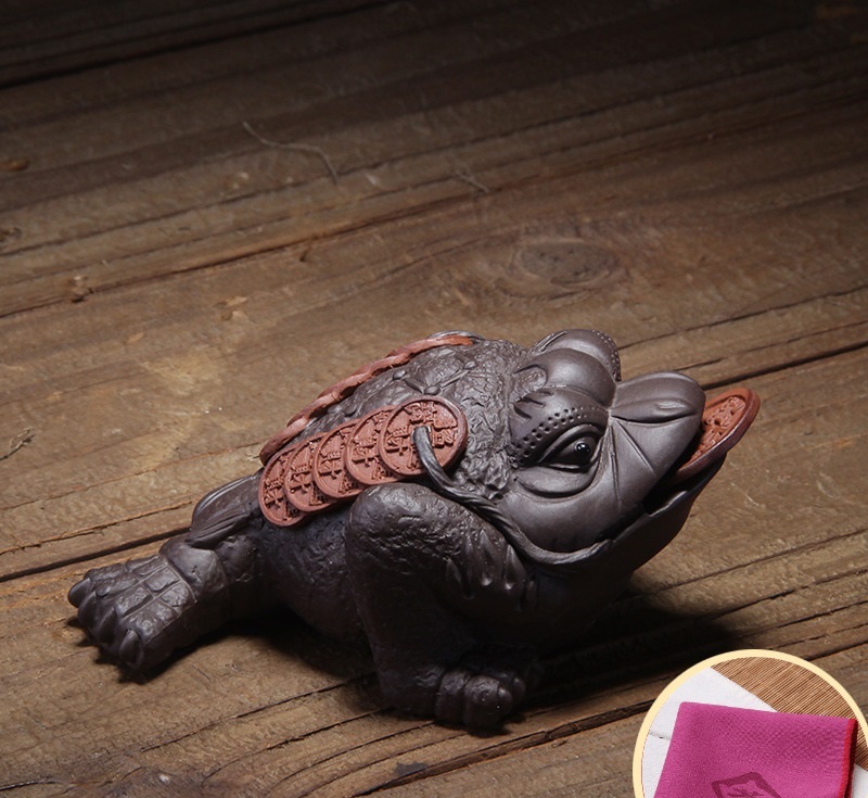 [HCM]Tượng tỳ hưu phong thủy may mắn bằng gốm tử sa cát tím cao cấp nhiều mẫu