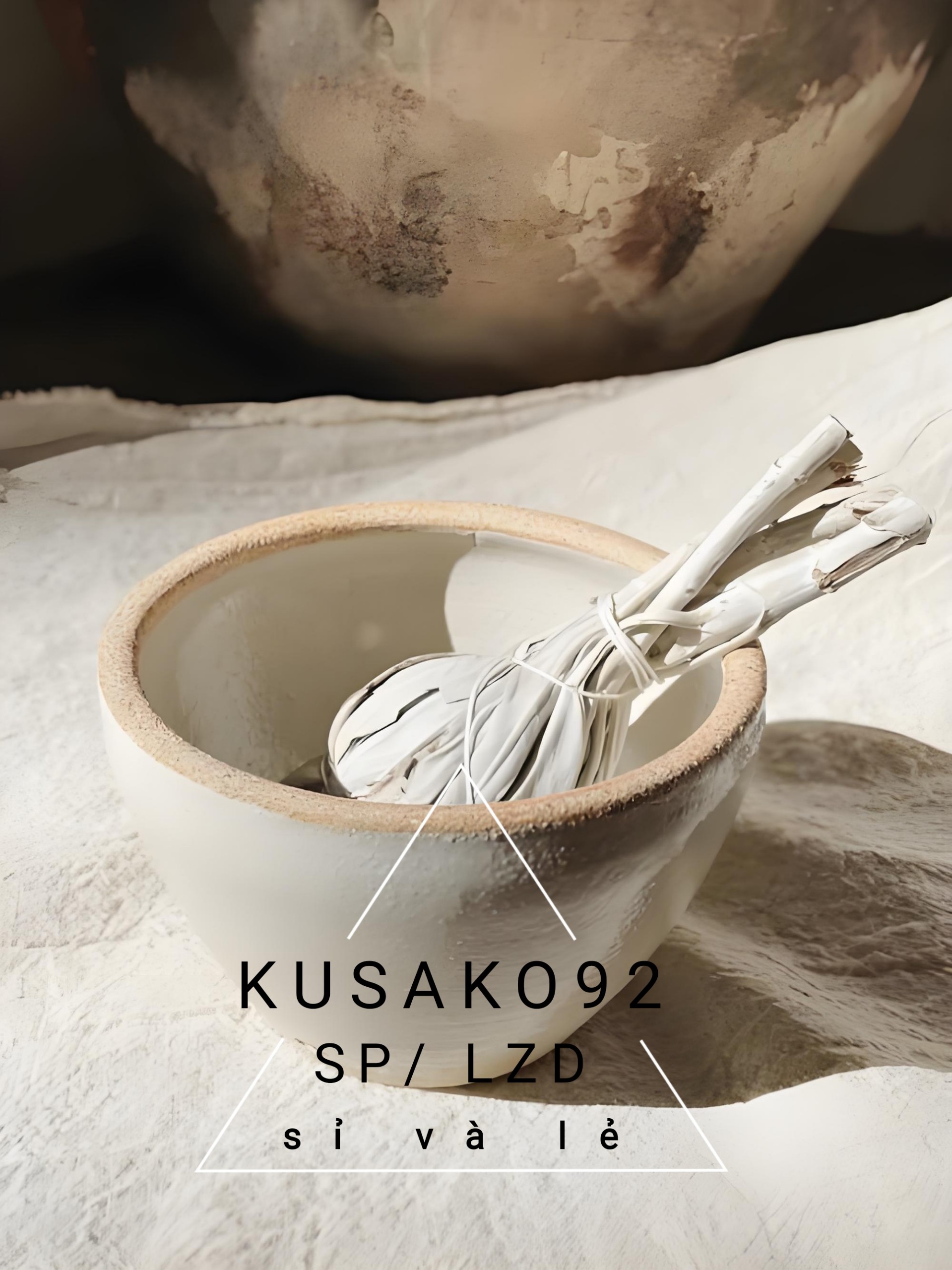 (Sỉ và Lẻ) Bó Xô Thơm Trắng/ White Sage/ Lá Sage Thanh Tẩy Không Gian Kusako92 (chuẩn Nam California)