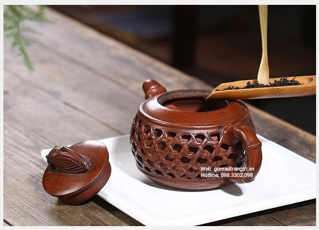 ẤM TỬ SA THỦ CÔNG 2 LỚP - TS009HĐ
