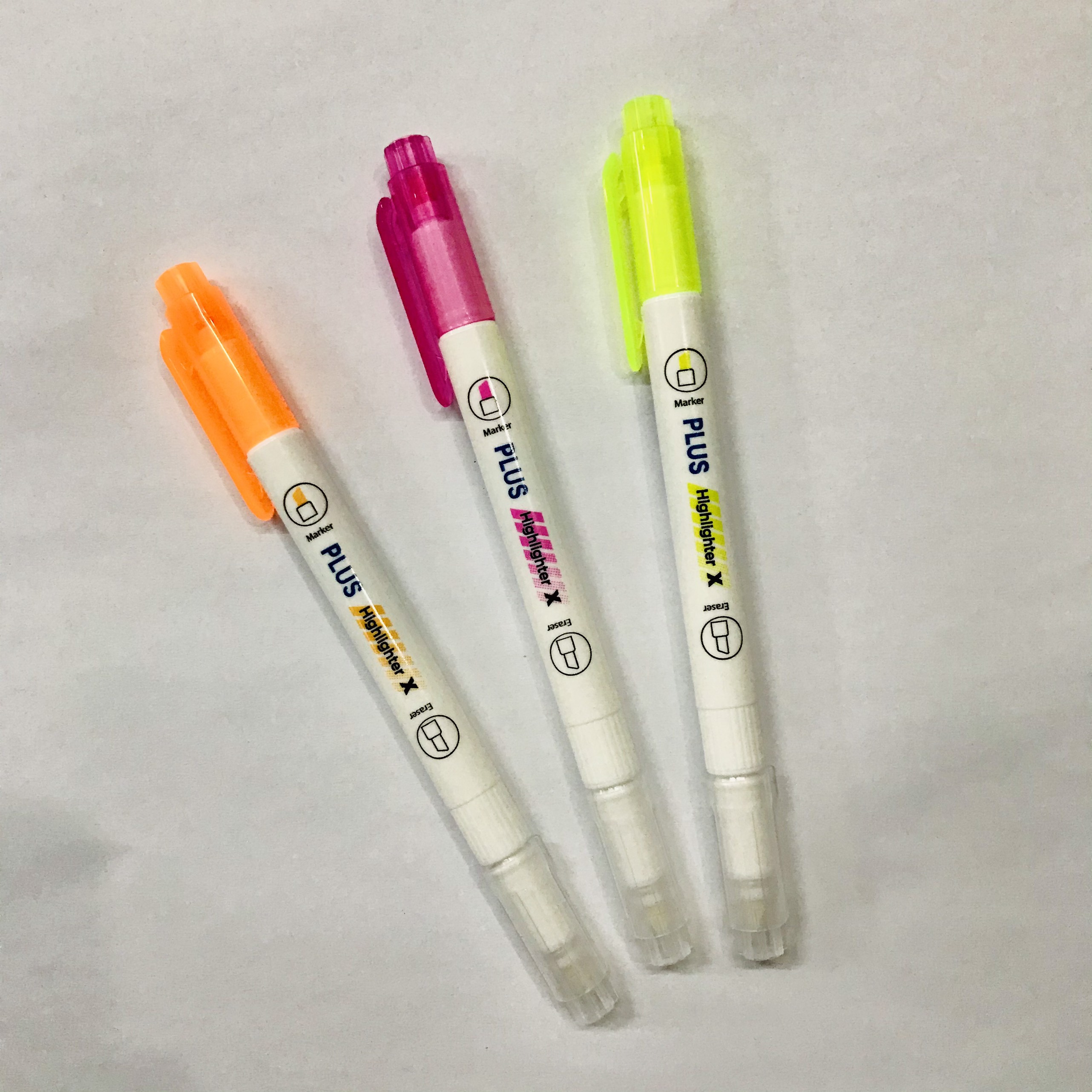 Túi 3 bút nhớ dòng xóa được Plus HIGHLIGHTER X (bút dạ quang)