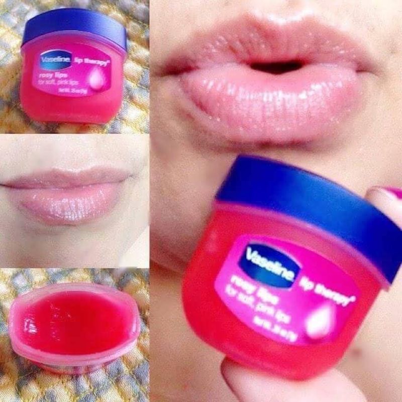 Sáp Son Dưỡng Môi Vaseline Mùi Hoa Hồng Lip Therapy Rosy Lips 7g dưỡng môi hồng min màng chống khô môi nhập khẩu