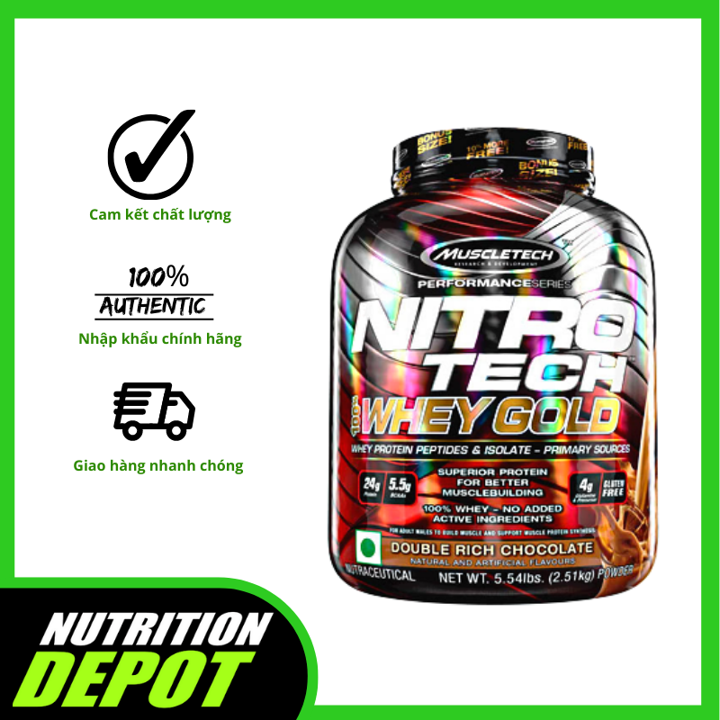 Sữa tăng cơ Nitrotech Muscletech 4lbs (40 lần dùng) 1.8kg