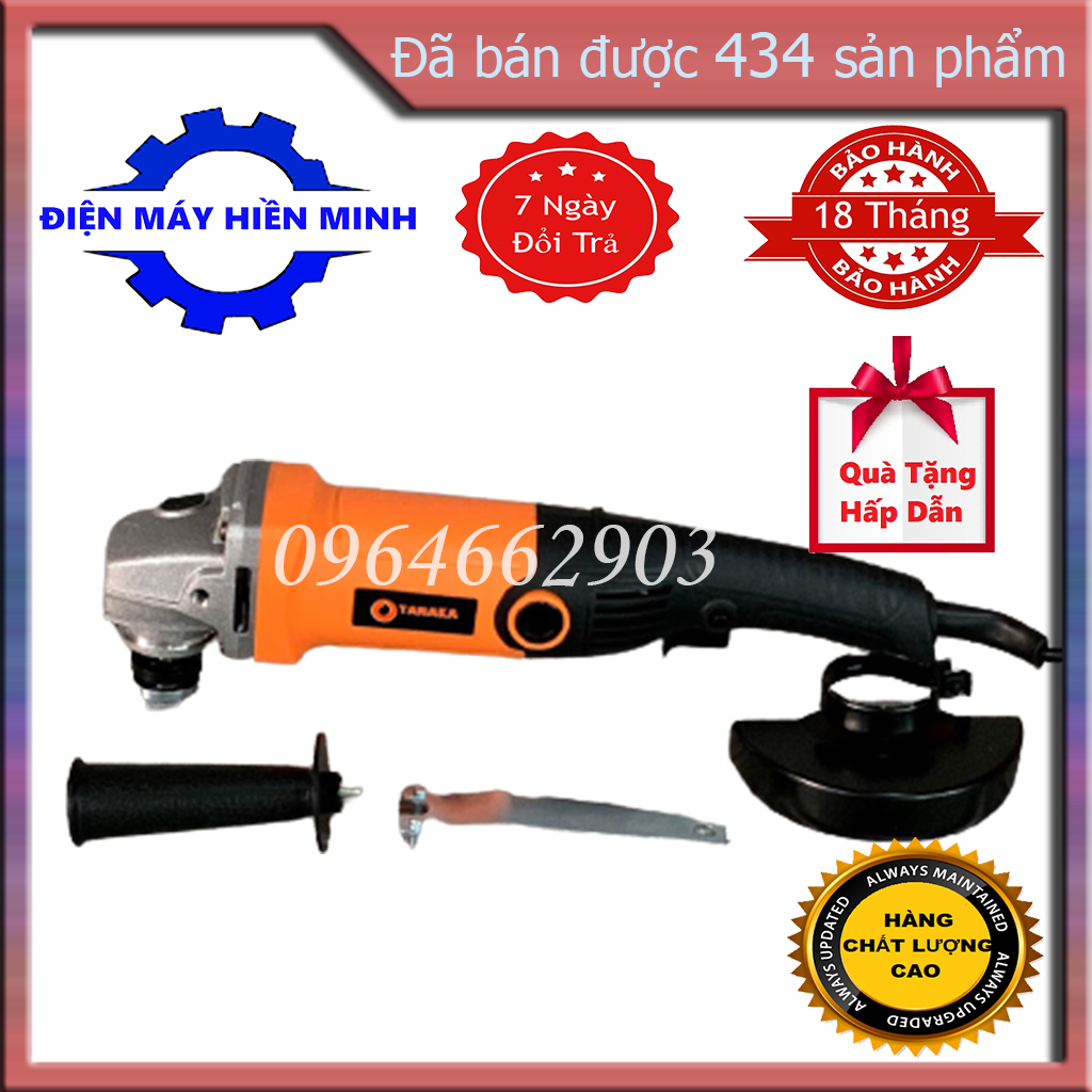 Máy mài cầm tay Tanaka 950W - Máy cắt sắt - Máy mài góc cao cấp bảo hành 12 thángĐiện Máy Hiền Minh