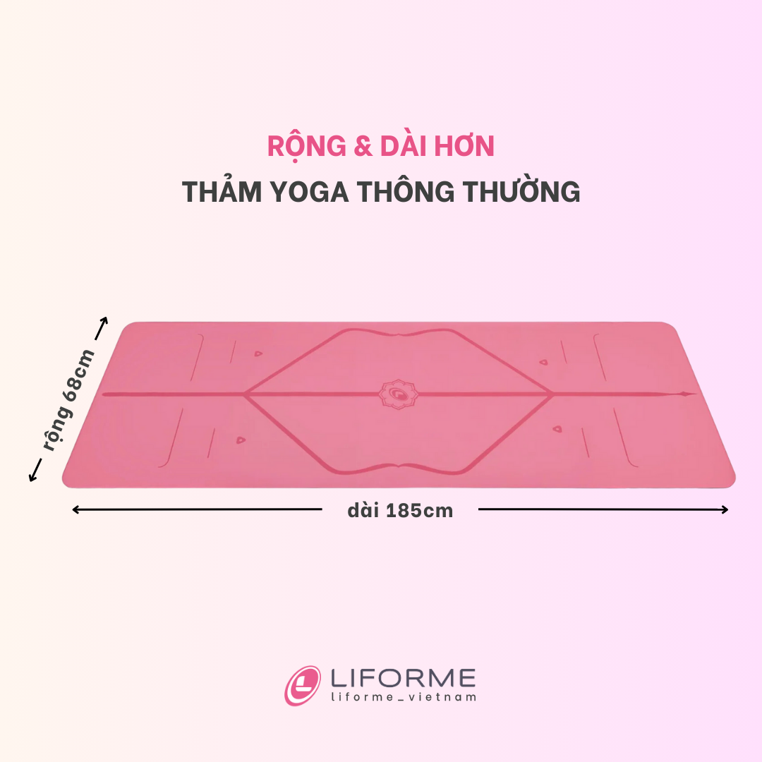 Thảm tập yoga Liforme Classic 4.2mm - Pink