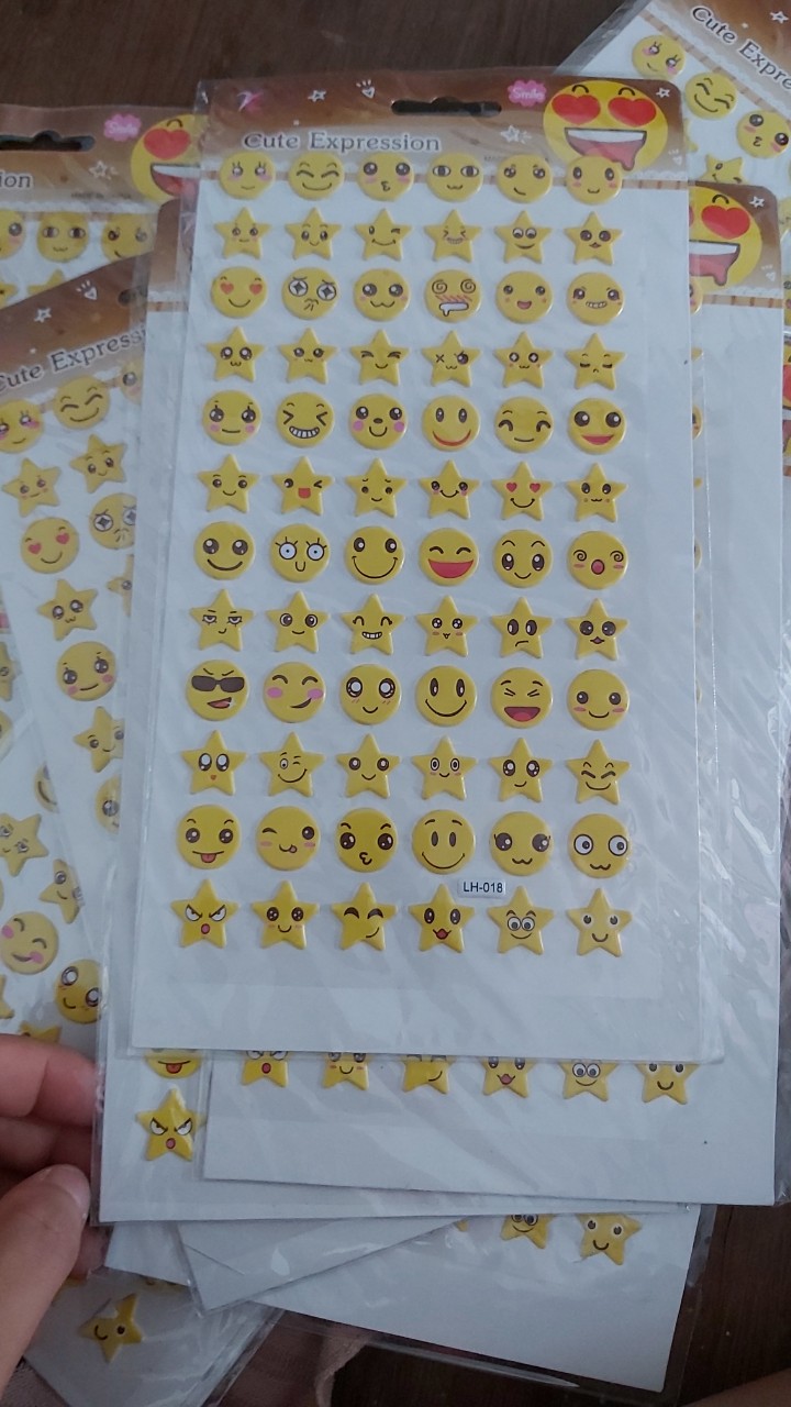 Sticker dán hình mặt cười,cute cho bé vui chơi
