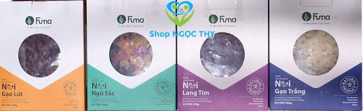 Hộp 500gr Nui Fuma cao cấp đặc sản Đồng Tháp, nui gạo lứt/khoai lang/gạo trắng/ngũ sac