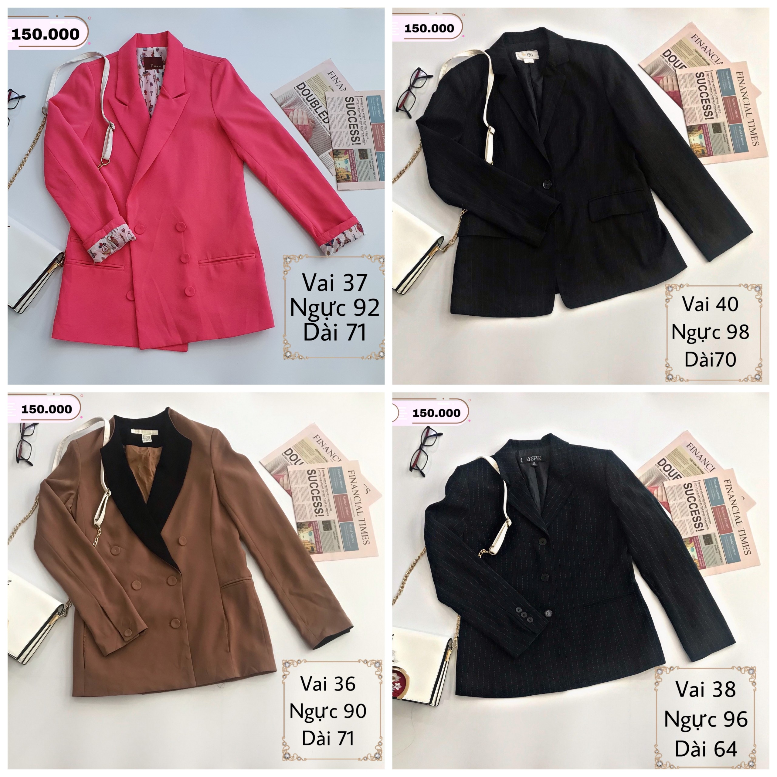 Vest, blazer nữ [2hand] đồng giá 150k