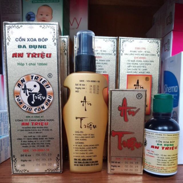 Cồn xoa bóp An Triệu ( date mới nhhất )