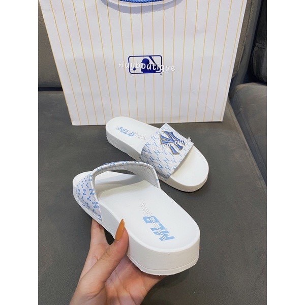 [𝐅𝐮𝐥𝐥 𝐁𝐨𝐱+Ả𝐧𝐡 𝐓𝐡ậ𝐭] Dép 𝗠𝗟.𝗕 NY Xanh Blue x Trắng siêu xinh