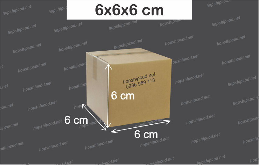 [Combo 100 cái] 6x6x6 cm Thùng carton đóng hàng