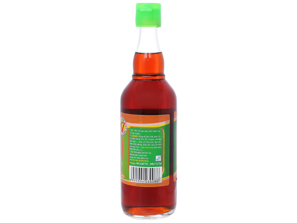 Nước mắm nhỉ cá cơm Trí Hải 40 độ đạm chai 500ml