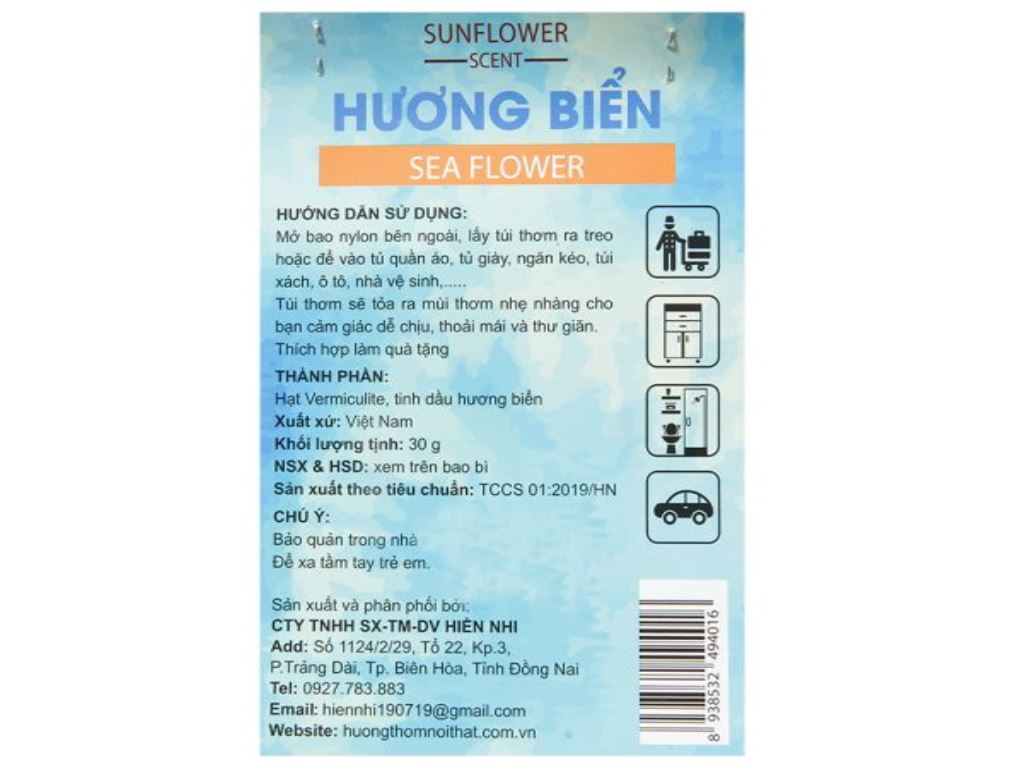 Túi thơm Sunflower hương biển 30g